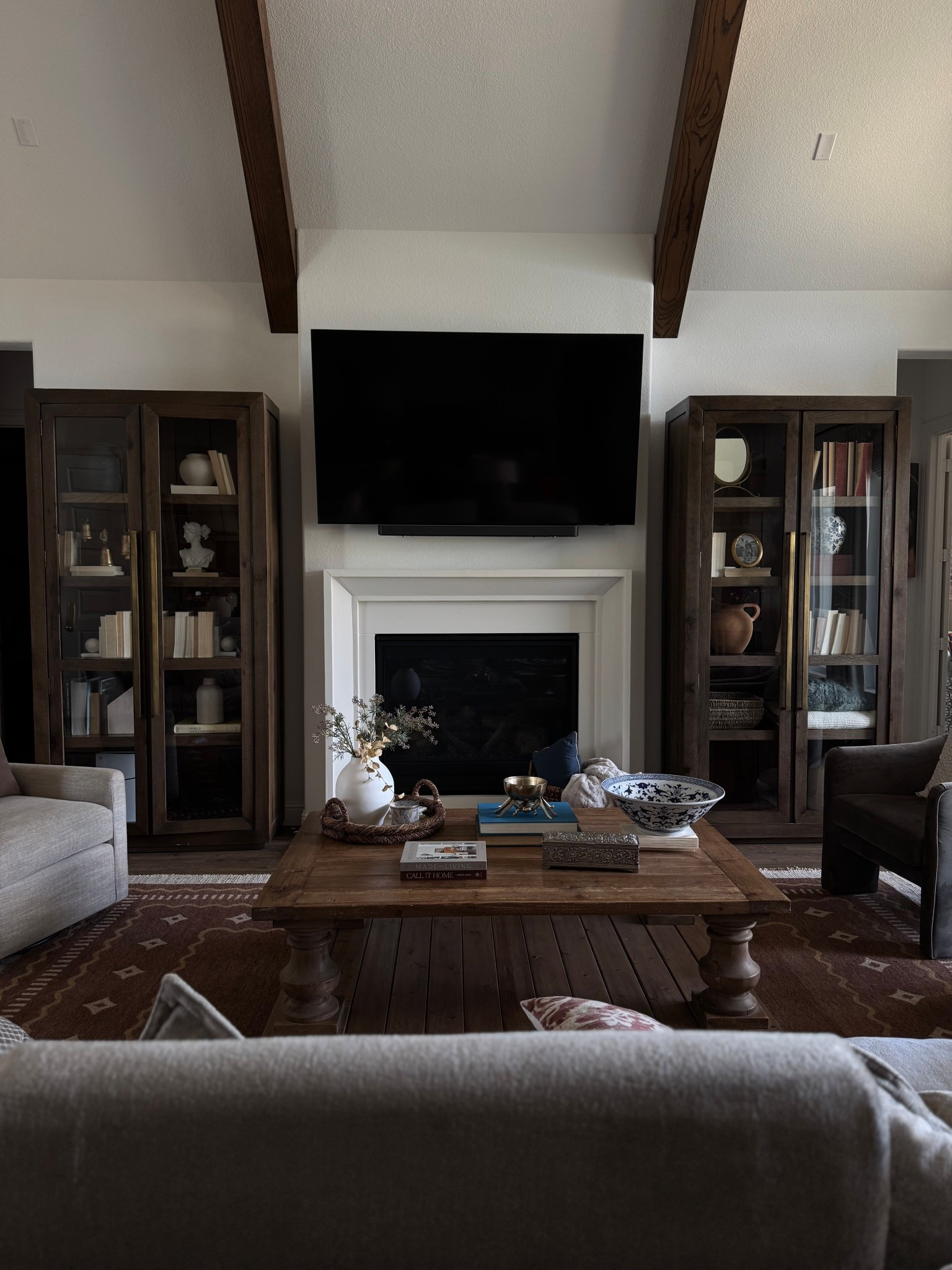 living room inspiration, cozy living room, traditional living room, classic living room style, neutral living room decor, warm wood living room, timeless home decor, living room furniture ideas, layered living room, transitional living room, family room decor, neutral home style, collected living room, ltk living room finds

#LTKHome