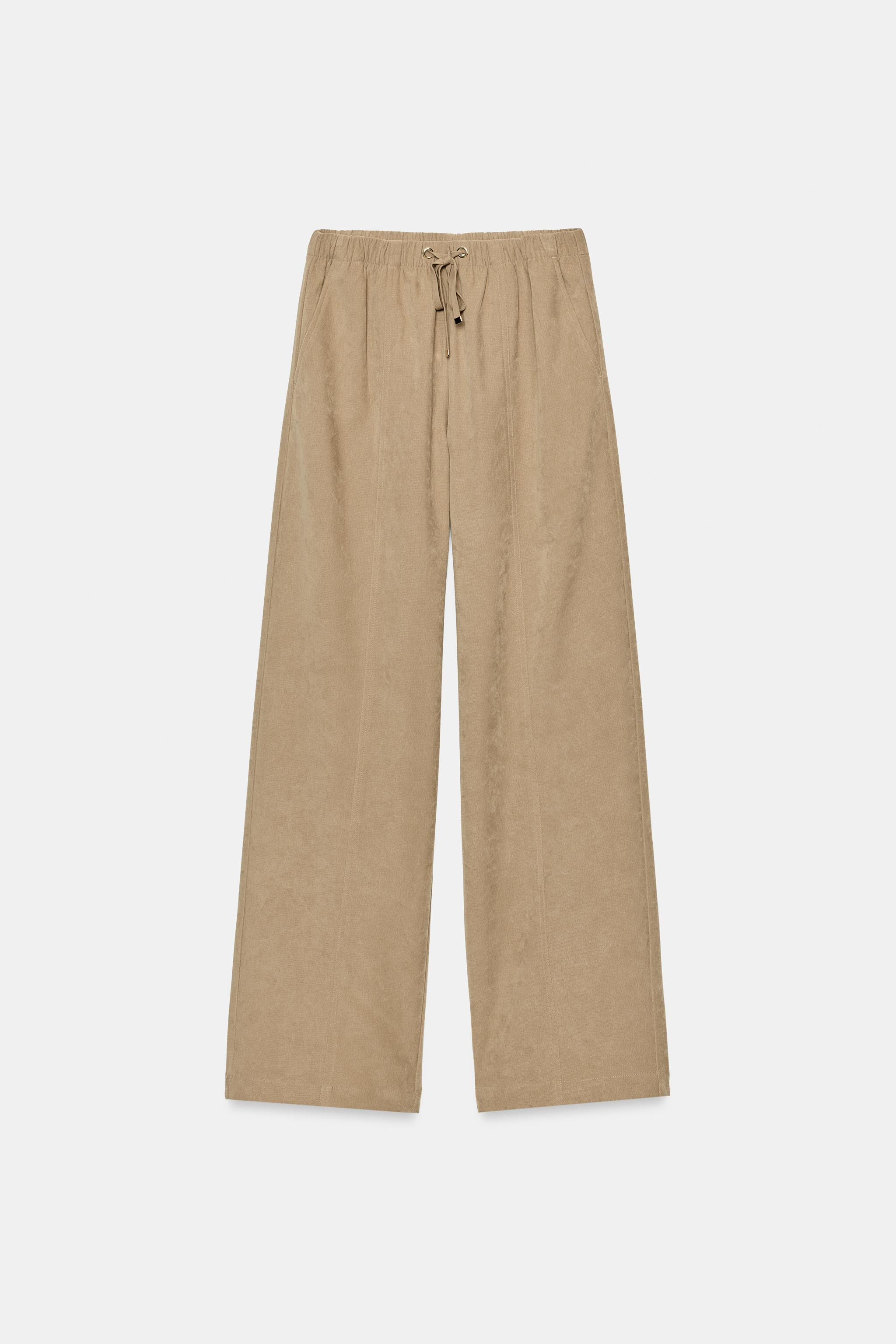 WIDE-LEG TROUSERS WITH ELASTIC WAIST | Zara UK