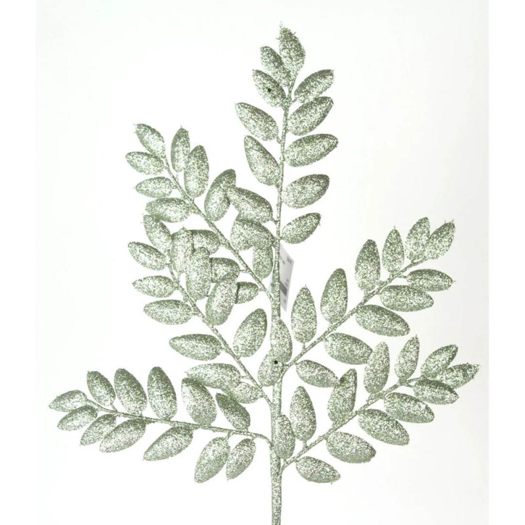 Sage Green Honey Locust Glitter Spray 22, Christmas Tree Spray, Glitter Pick for Wreaths, Centerp... | Etsy (US)