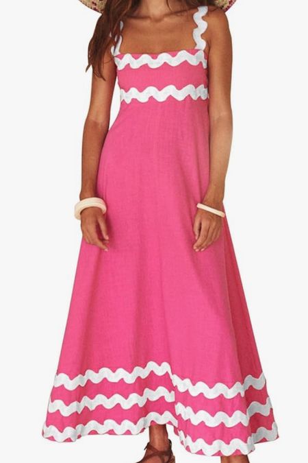 Pink Ric Rac maxi dress, preppy dress 

#LTKFindsUnder50 #LTKOver40 #LTKFindsUnder100