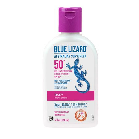 Blue Lizard Baby SPF 50 Mineral Sunscreen Lotion Broad Spectrum 5 fl oz | Walmart (US)