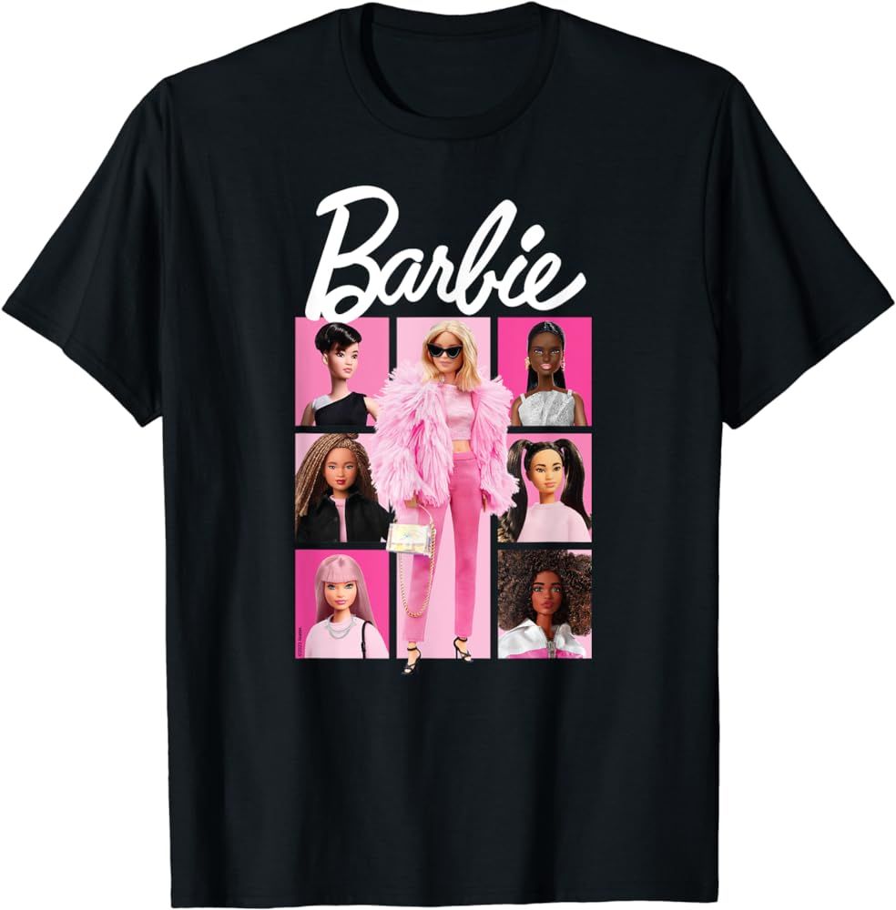 Barbie - Pink Grid T-Shirt | Amazon (US)
