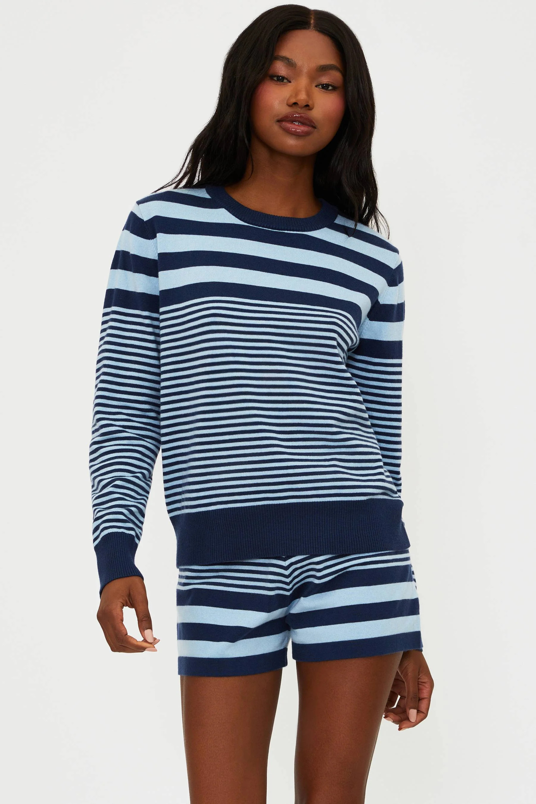 Jolene Sweater Ivy Stripe | Navy Blue Striped Sweater | Beach Riot | Beach Riot