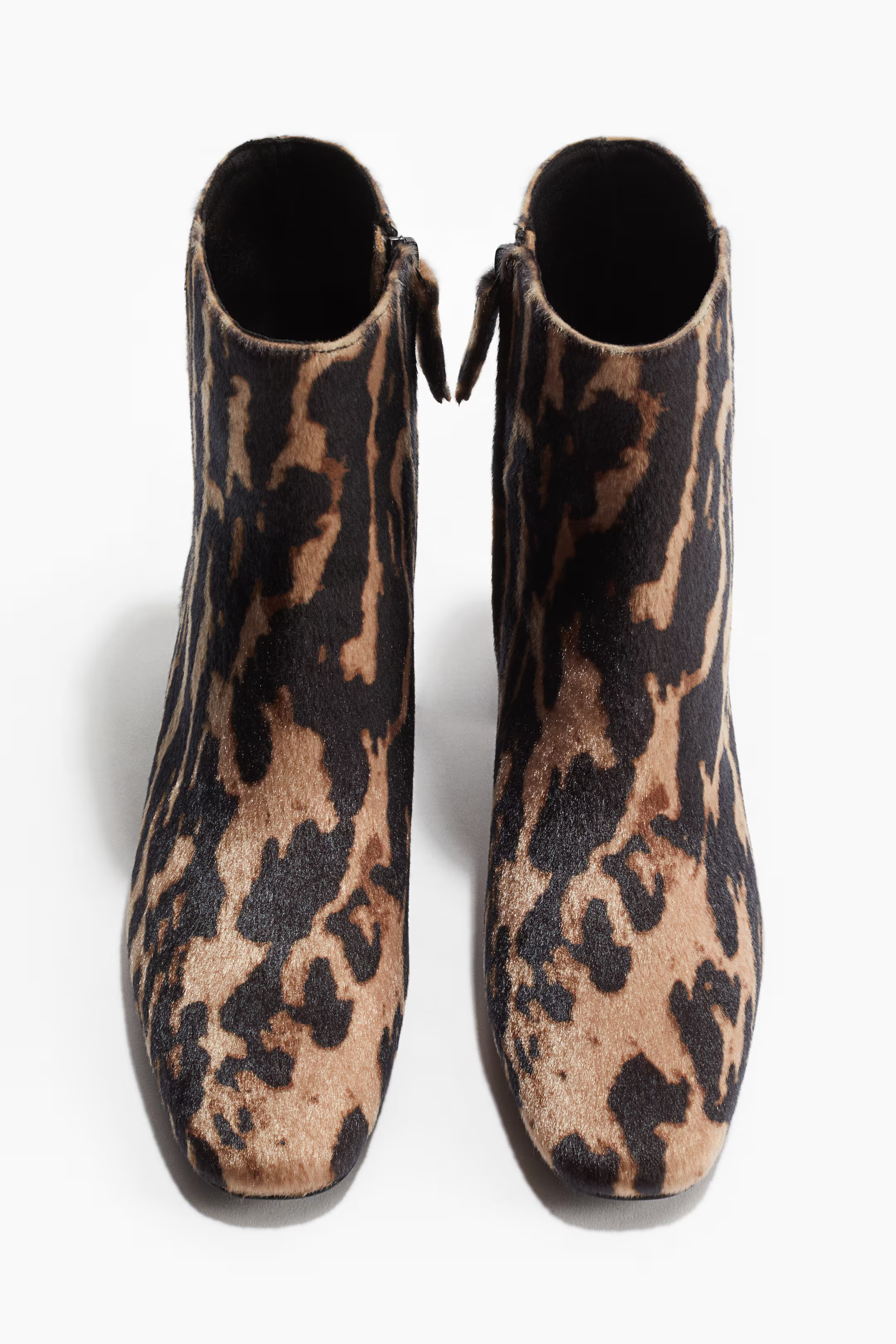Block-heeled ankle boots - Beige/Leopard print - Ladies | H&M GB | H&M (UK, MY, IN, SG, PH, TW, HK)