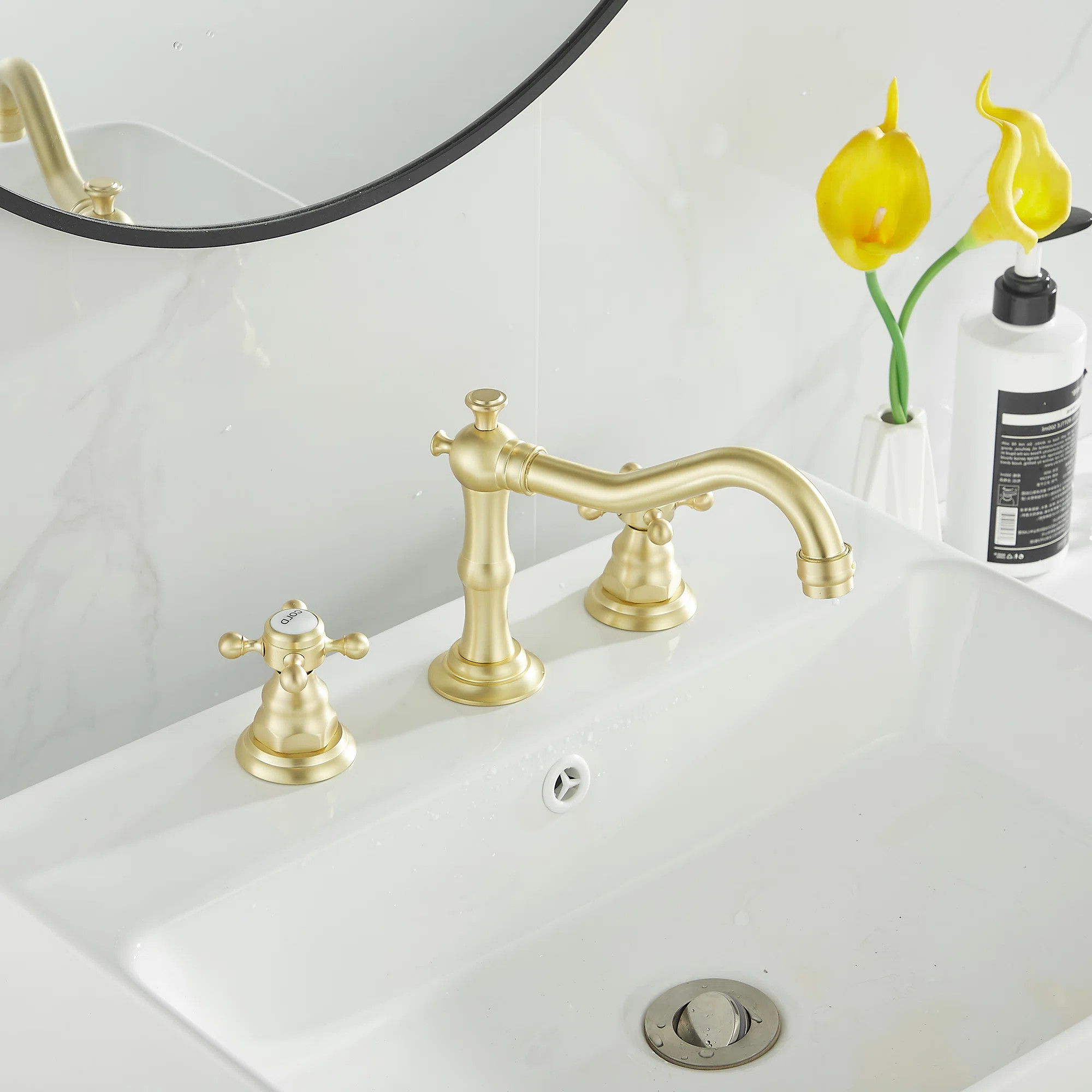 TC-16389-BG Widespread Bathroom Sink Faucet With Drain Assemly TC-16389-Ati | Wayfair North America