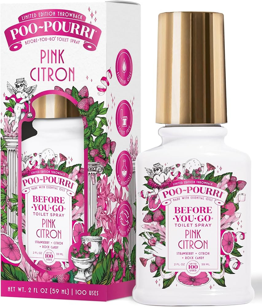 Poo-Pourri Before-You-Go Toilet Spray, Pink Citron, 2 Fl Oz, Up to 100 Uses, Bathroom Odor Deodor... | Amazon (US)