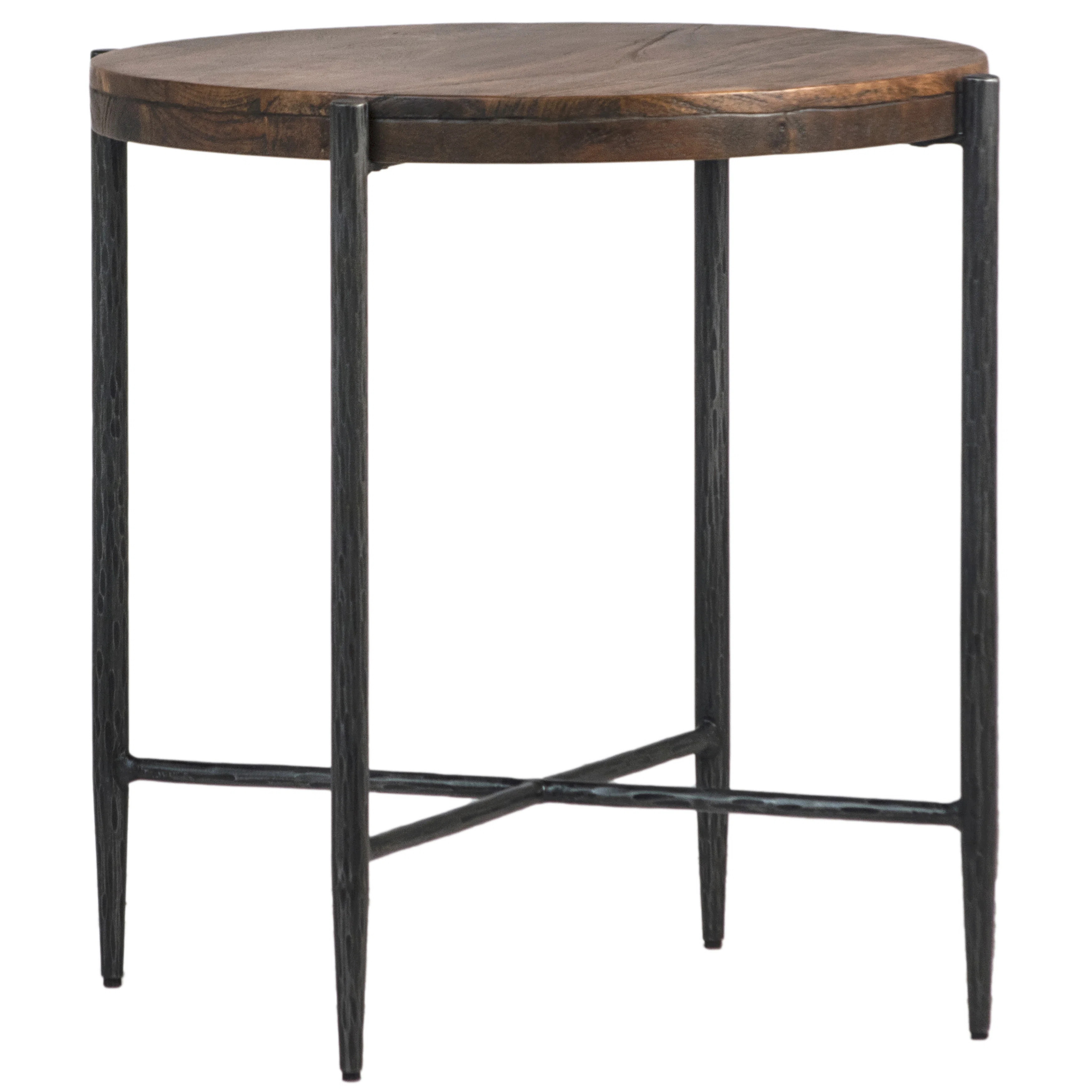 Casoria Mango Wood End Table, Antique Medium Brown | Wayfair North America