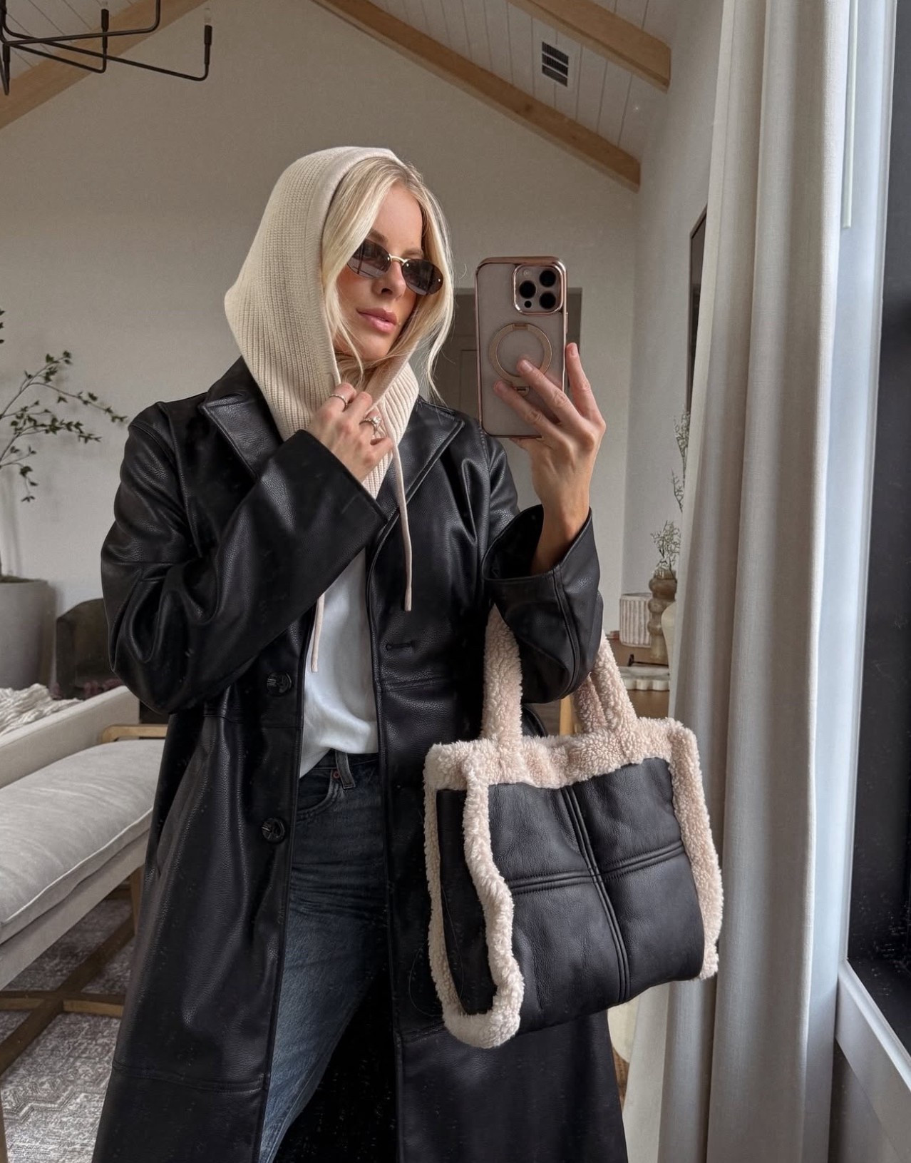 Coat is older, linking similar! Wearing a small in tee, 26 in jeans, boots are tts! #kathleenpost

Winter outfit idea, winter fashion, leather trench



#LTKHoliday #LTKootd #LTKSeasonal