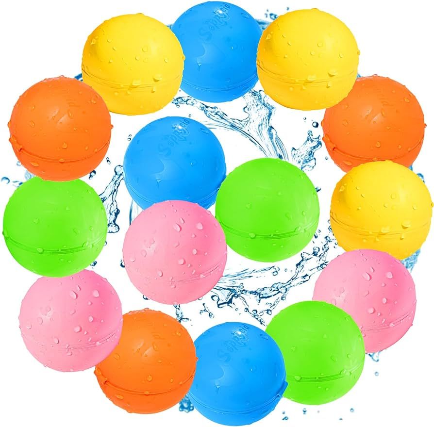 Smasiagon Reusable Magnetic Water Balloons: 15 PC Refillable Water Bombs Splash Balls Self Sealin... | Amazon (CA)