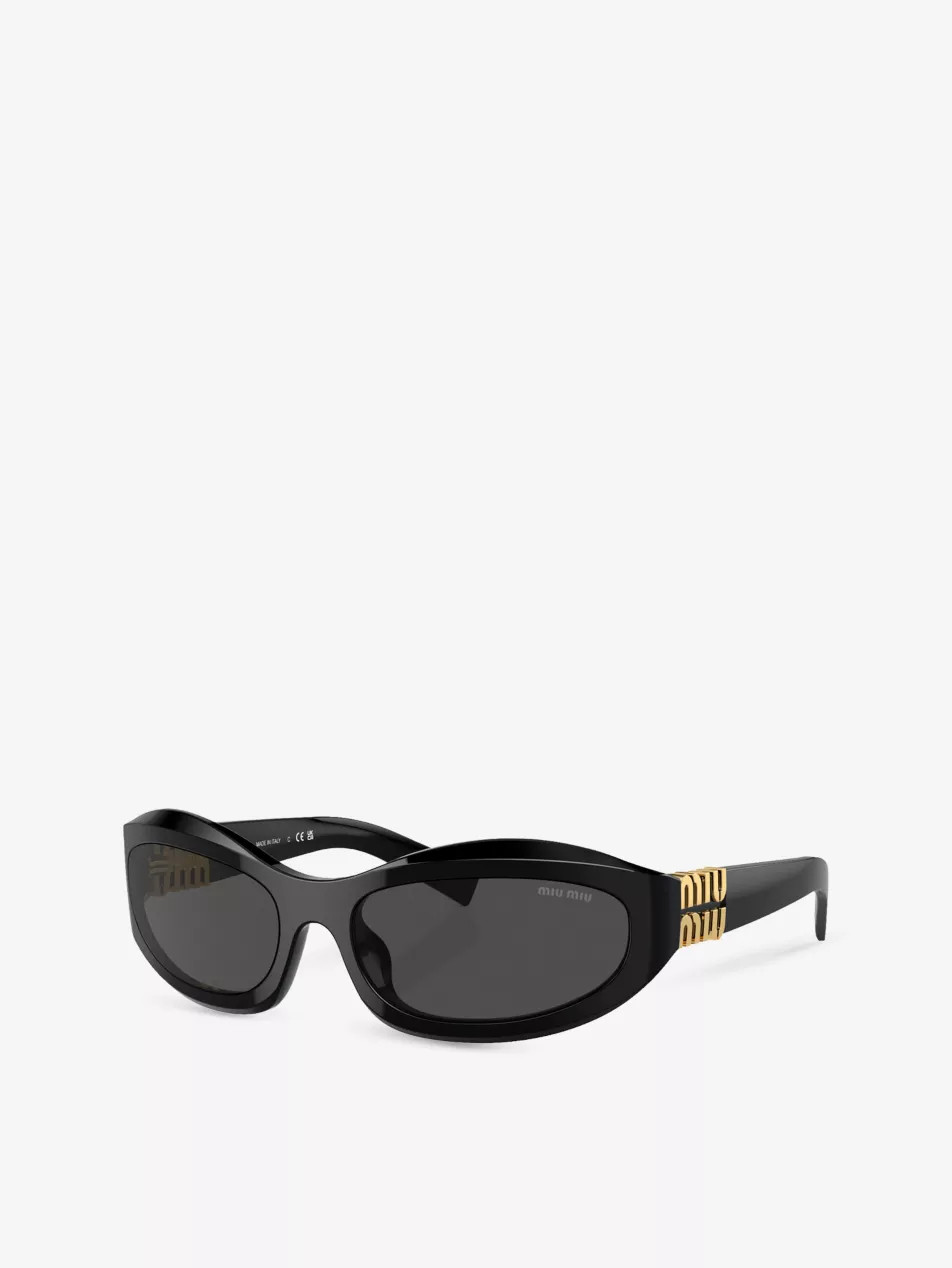 MU 14ZS Irregular-Frame Acetate Sunglasses | Selfridges