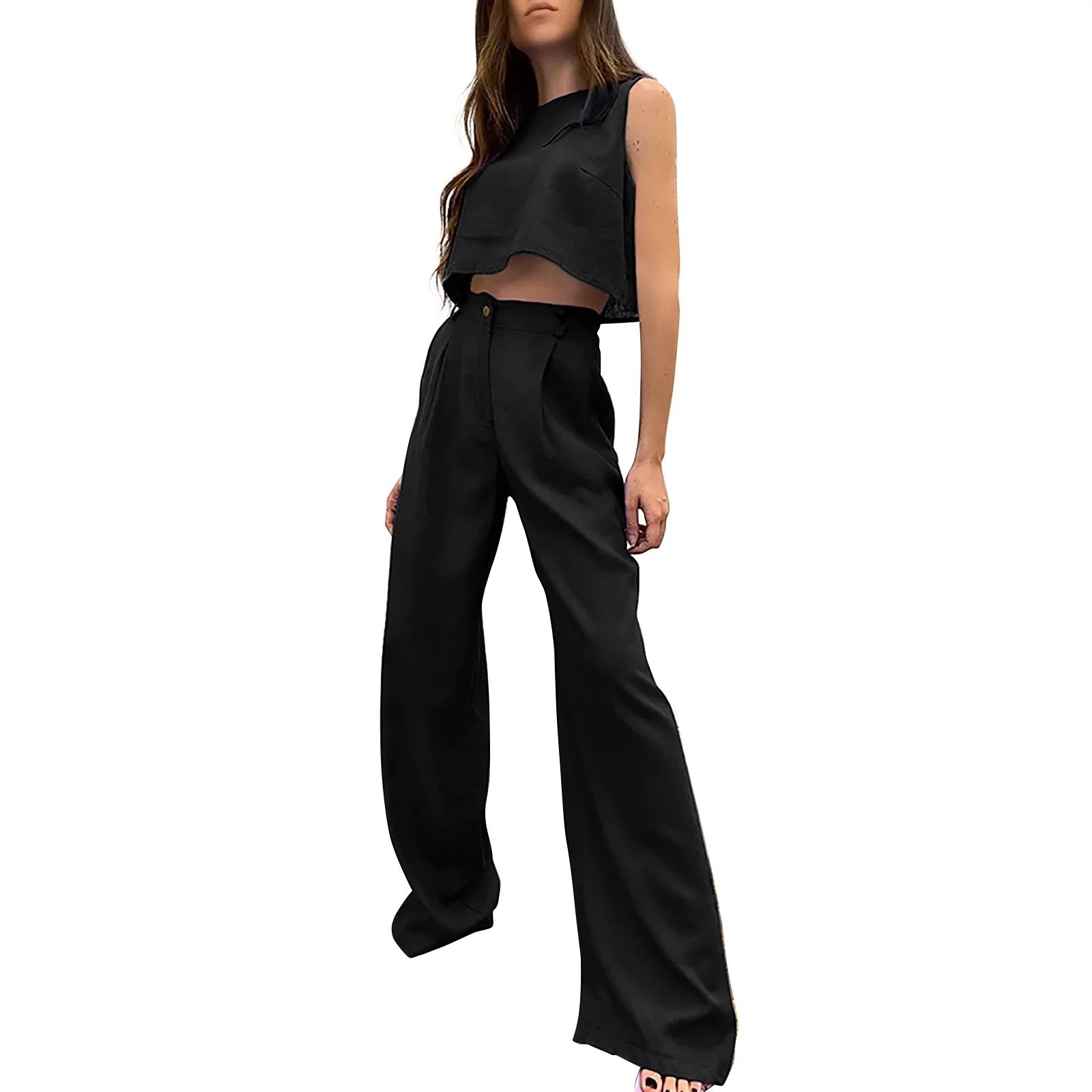 PMUYBHF Outfit for Women Date Night Two Piece Shorts Women's Cotton Linen Casual Fashion undershi... | Walmart (US)