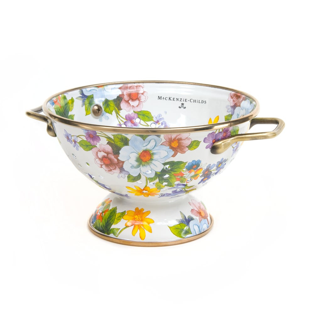 White Flower Market Small Colander | MacKenzie-Childs