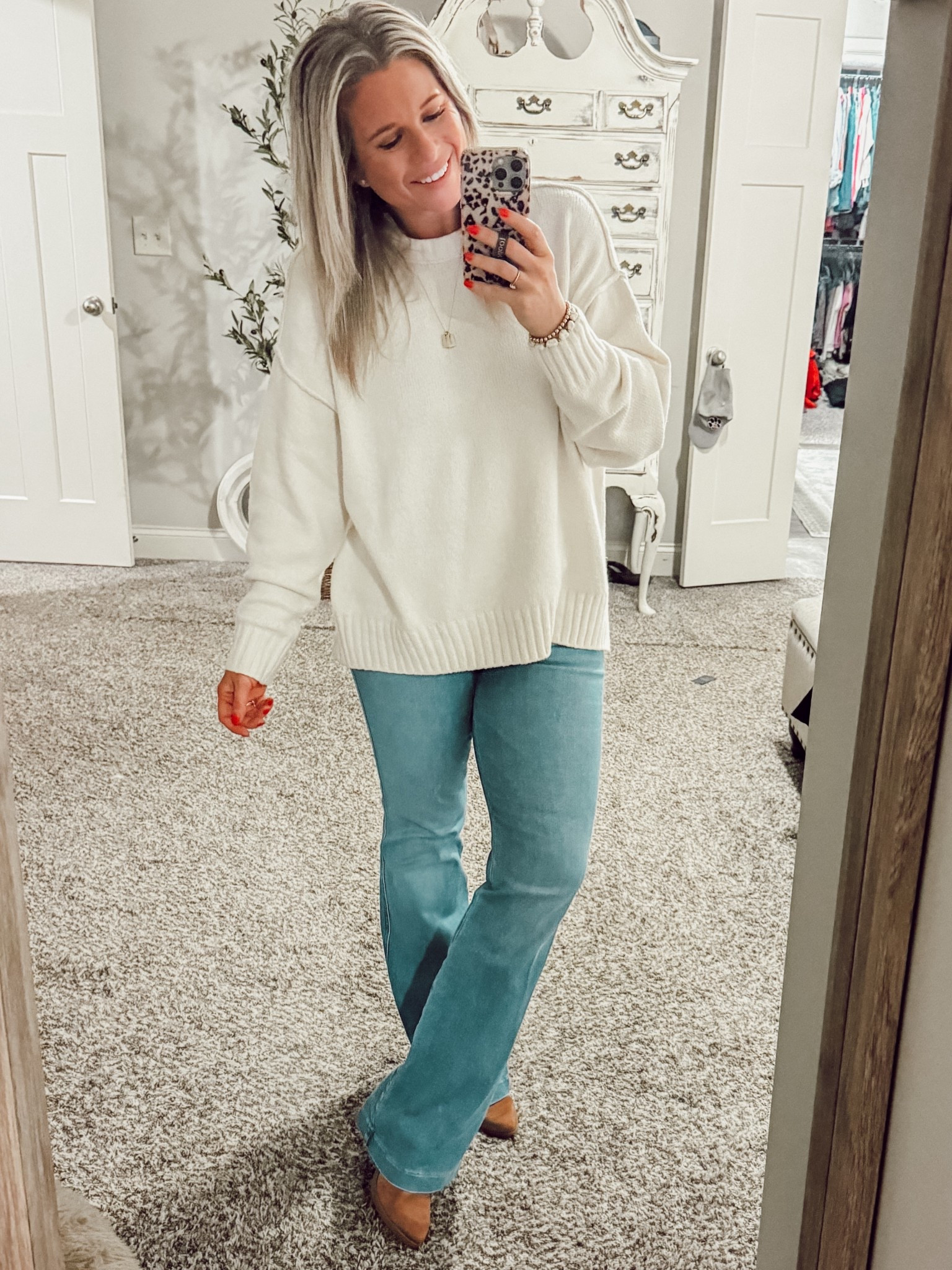Love this cozy fit for work, classroom or any event! 
Top: M
Jeans: L but could do M


#LTKSeasonal #LTKSaleAlert #LTKStyleTip
