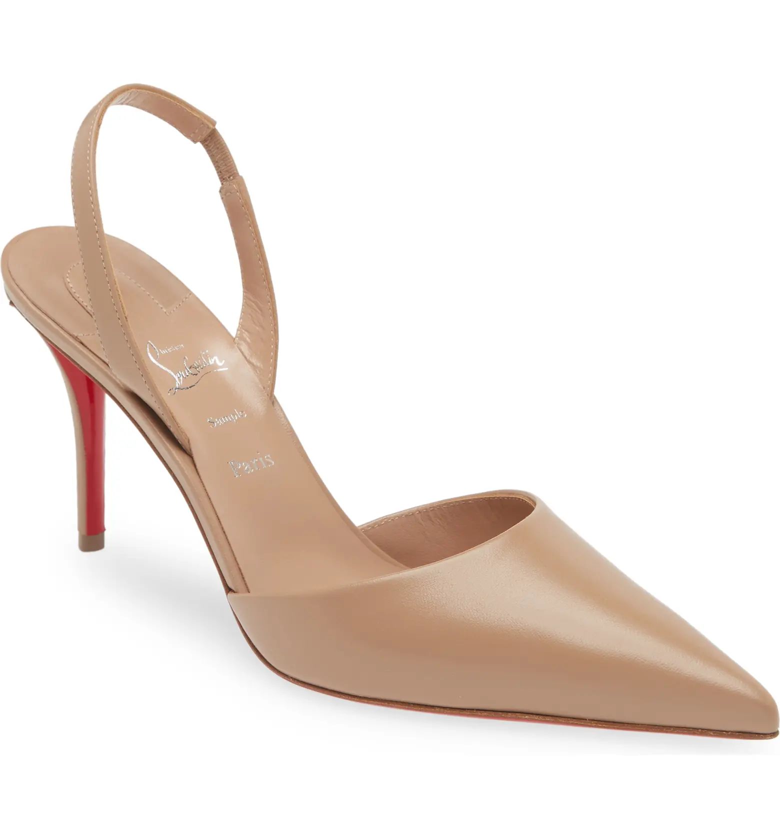 Christian Louboutin Apostropha Pointed Toe Slingback Pump (Women) | Nordstrom | Nordstrom