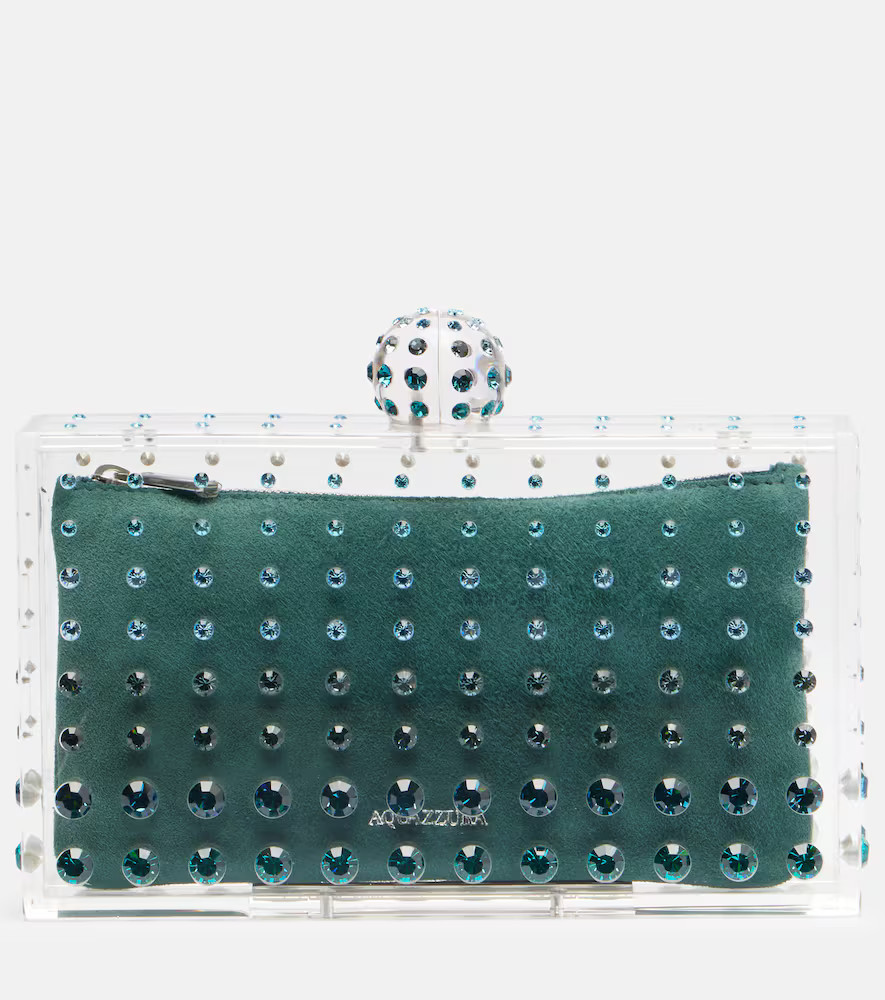 Aquazzura Tequila Mini beaded suede-lined clutch | Mytheresa (US/CA)