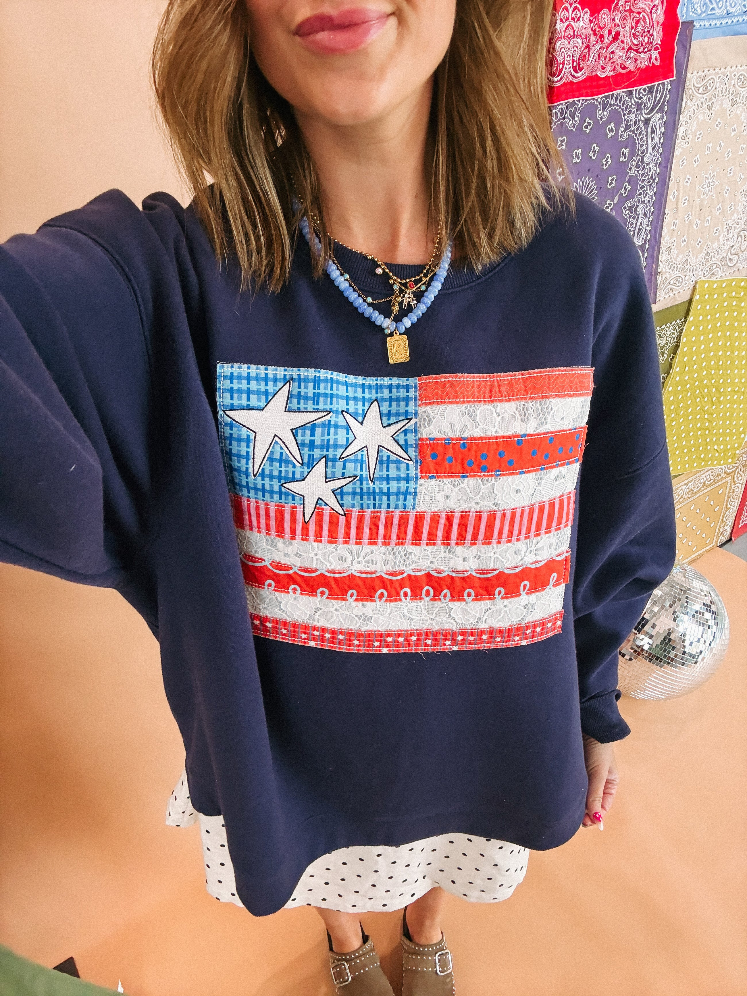 ETTA OG | girly flag sweatshirt | Etta+East