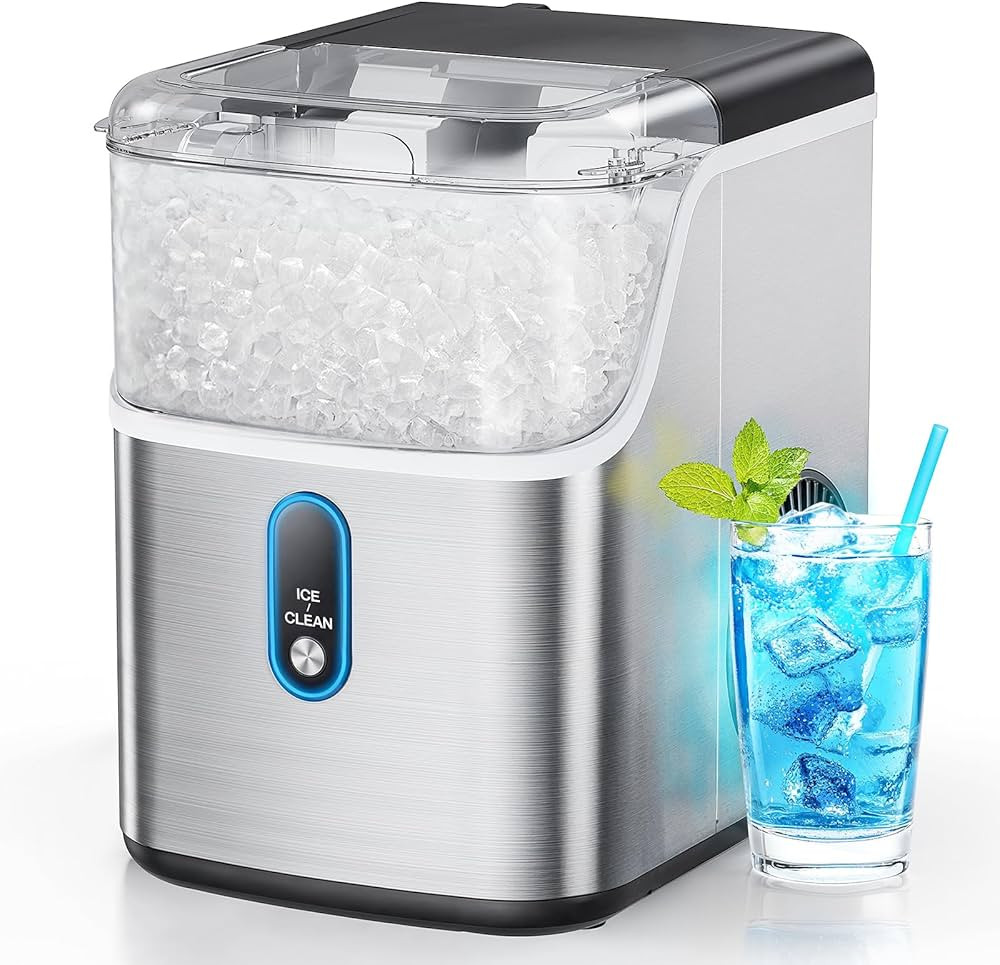 Nugget Ice Maker Countertop, HOMEZAY Pebble Ice Maker with Soft Chewable Pellet Ice, 33 lbs per D... | Amazon (US)