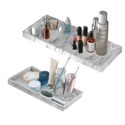 Bathroom Vanity Tray Silicone Bathroom Tray For Counter, Perfume Key Trinket Ring Tray, Decor Soap Dispenser Countertop Tray For Kitchen Sink Organiza | Wayfair North America