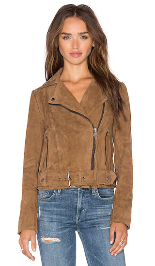 Warren Belted Biker Jacket in Ash Brown | Revolve Clothing (Global)