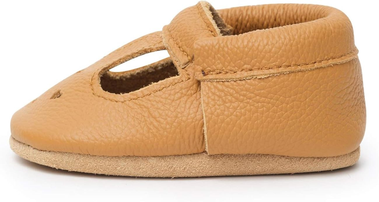 BirdRock Baby Mary Jane Moccasins - Genuine Leather Soft Sole Baby Girl Shoes for Newborns, Infan... | Amazon (US)