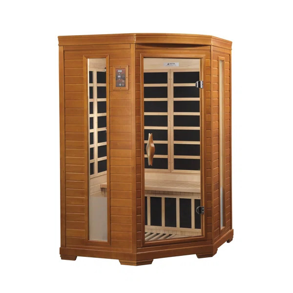 Dynamic Infrared 2 - Person Indoor Bluetooth Compatible FAR Infrared Sauna in Hemlock | Wayfair North America