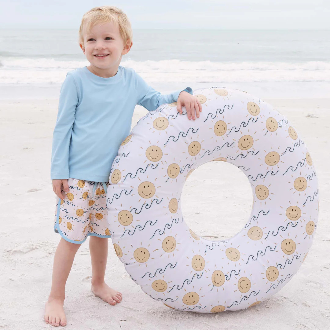 Long Sleeve Rash Guard Shirt | Ocean Blue | Caden Lane