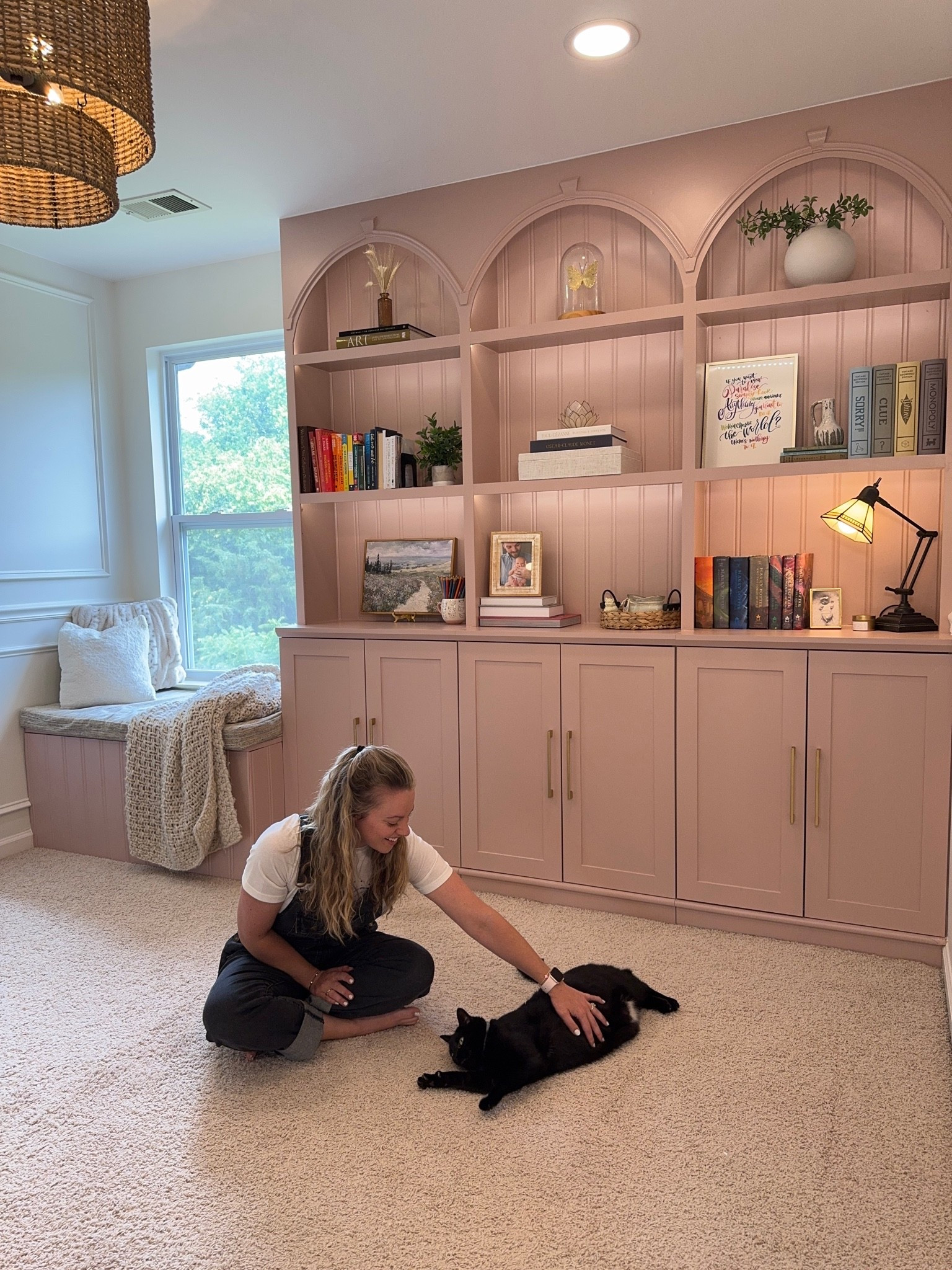 DIY bookshelves | DIY arched bookshelves | pink arched cabinets | office shelves | pink library | handmade bookshelves @lowes @Walmart shelves

#LTKHome #LTKSeasonal