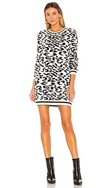 Lovers + Friends Closing In Sweater Dress in Snow Leopard from Revolve.com | Revolve Clothing (Global)