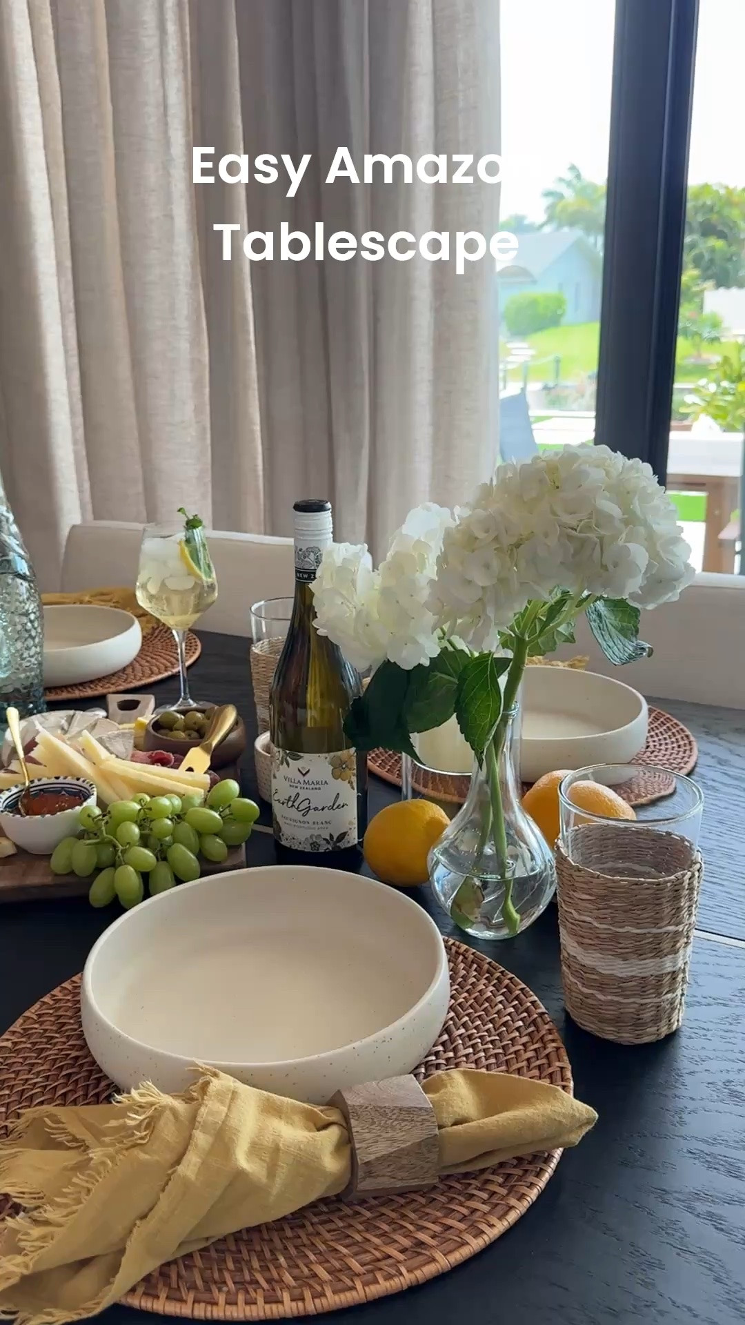 Sharing some Mediterranean inspired table scape items found on Amazon 🤍