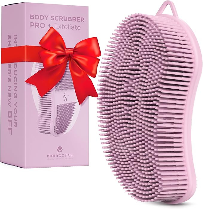 MainBasics Silicone Body Scrubber – Dual-Sided Shower Exfoliator for Men & Women, Gentle Silico... | Amazon (US)