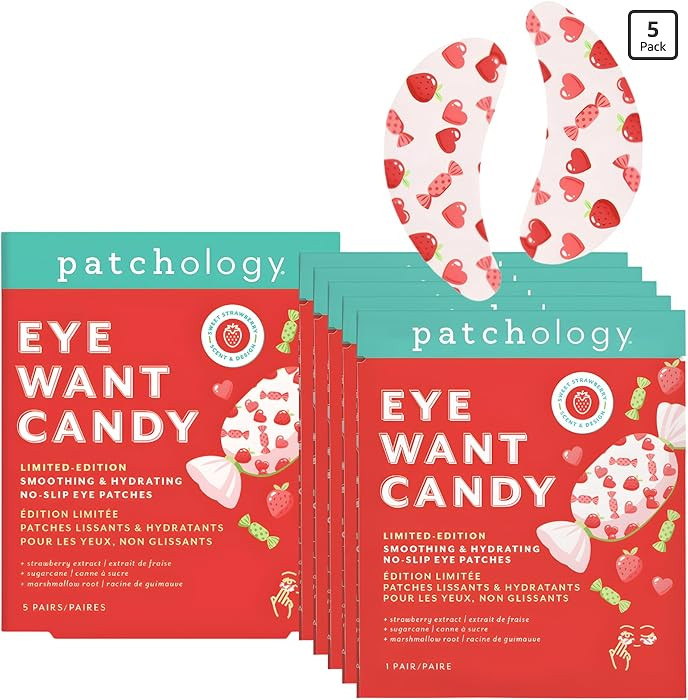 Patchology Eye Want Candy No-Slip Under Eye Patches – Cooling, Hydrating & Smoothing Hydrogel M... | Amazon (US)
