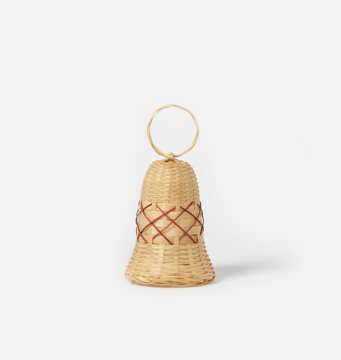 Woven Bamboo Bell Ornament | Amber Interiors