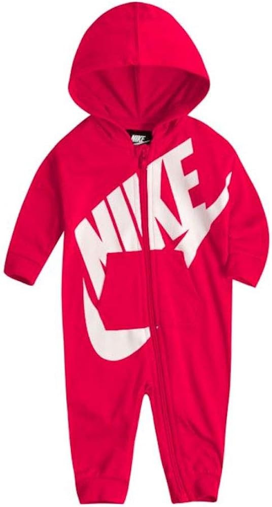 Nike Baby Boys French Terry Hooded Coverall (6 Months, Rush Pink) | Amazon (US)