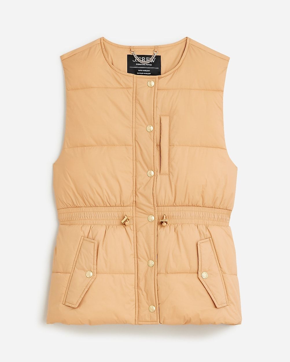 Cinched-waist puffer vest with PrimaLoft® | J.Crew US