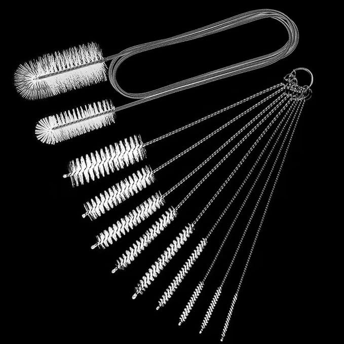 10 Pcs Flexible Drain Brush Straw Cleaner Brush Set,Pipe Cleaners Brush,61Inch Stainless Steel Do... | Amazon (US)