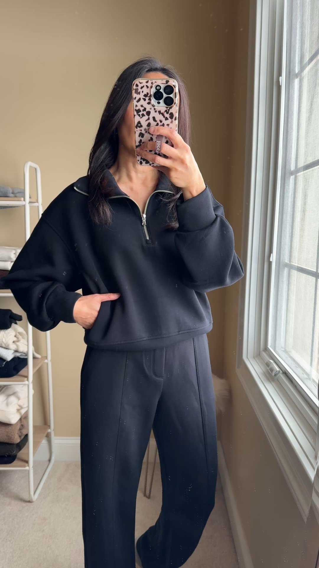 My favorite alternative to spanx air essentials sets. Fabric is good for the price. 
50% off for cardholders with code FIFTY. 
Zip pullover is true to size for me. 
Pants also true to size for me. 


#LTKootd #LTKSaleAlert #LTKOver40