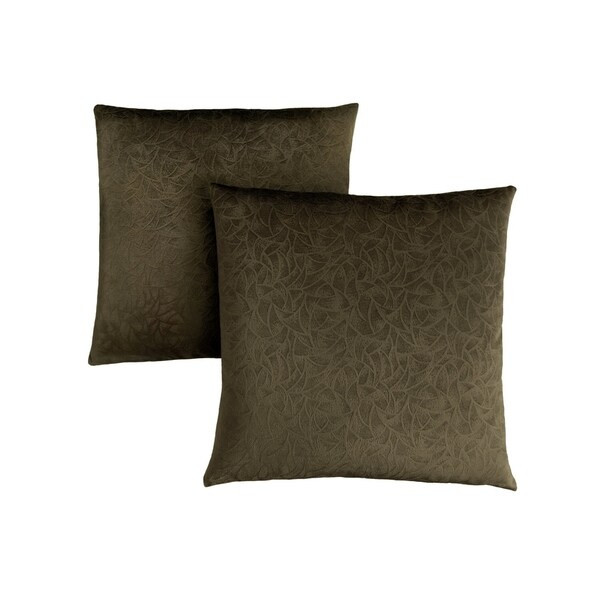 Pillow - 18"X 18" / Dark Green Floral Velvet / 2Pcs | Bed Bath & Beyond