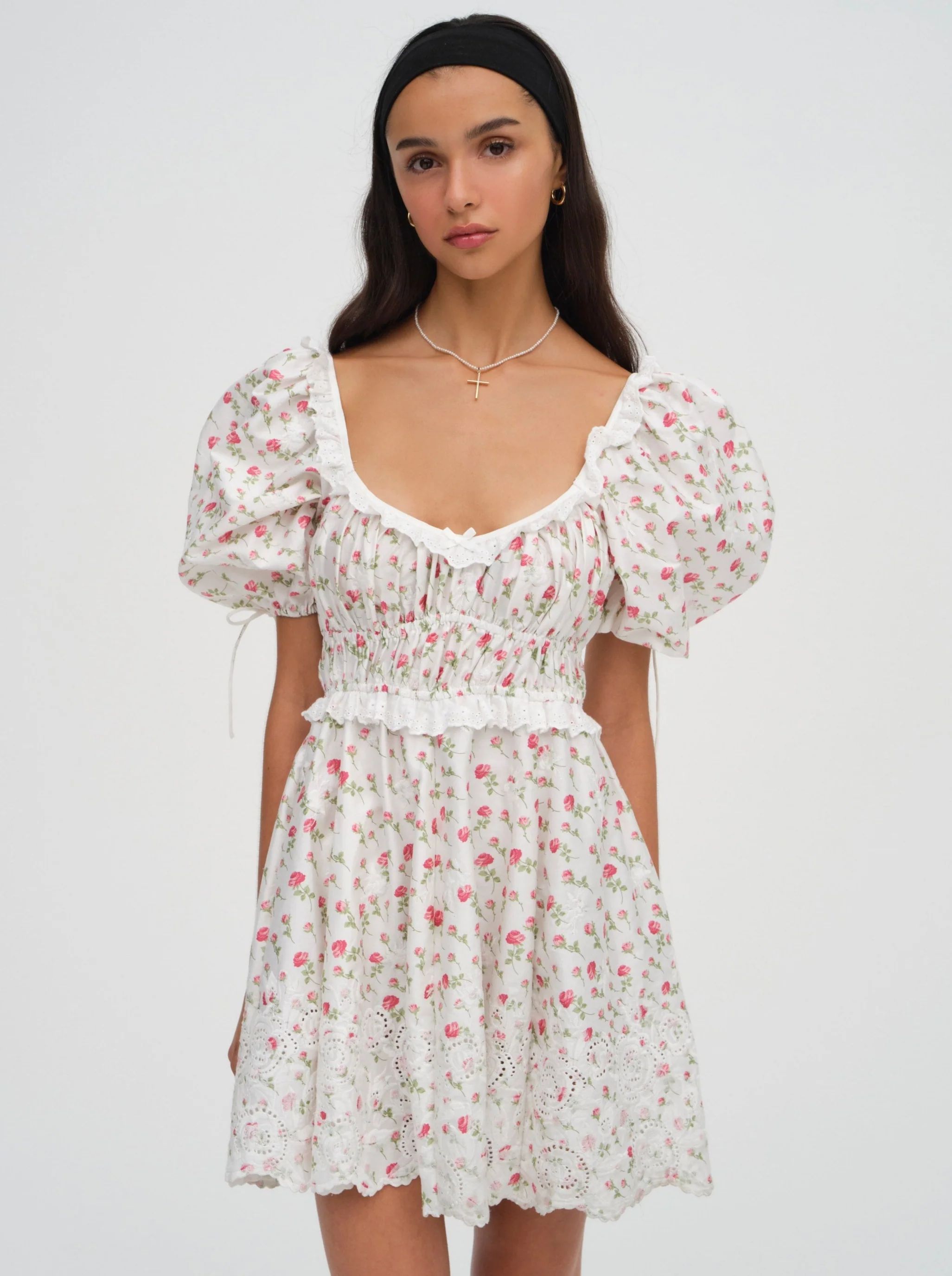 Jackson Mini Dress — White | For Love & Lemons