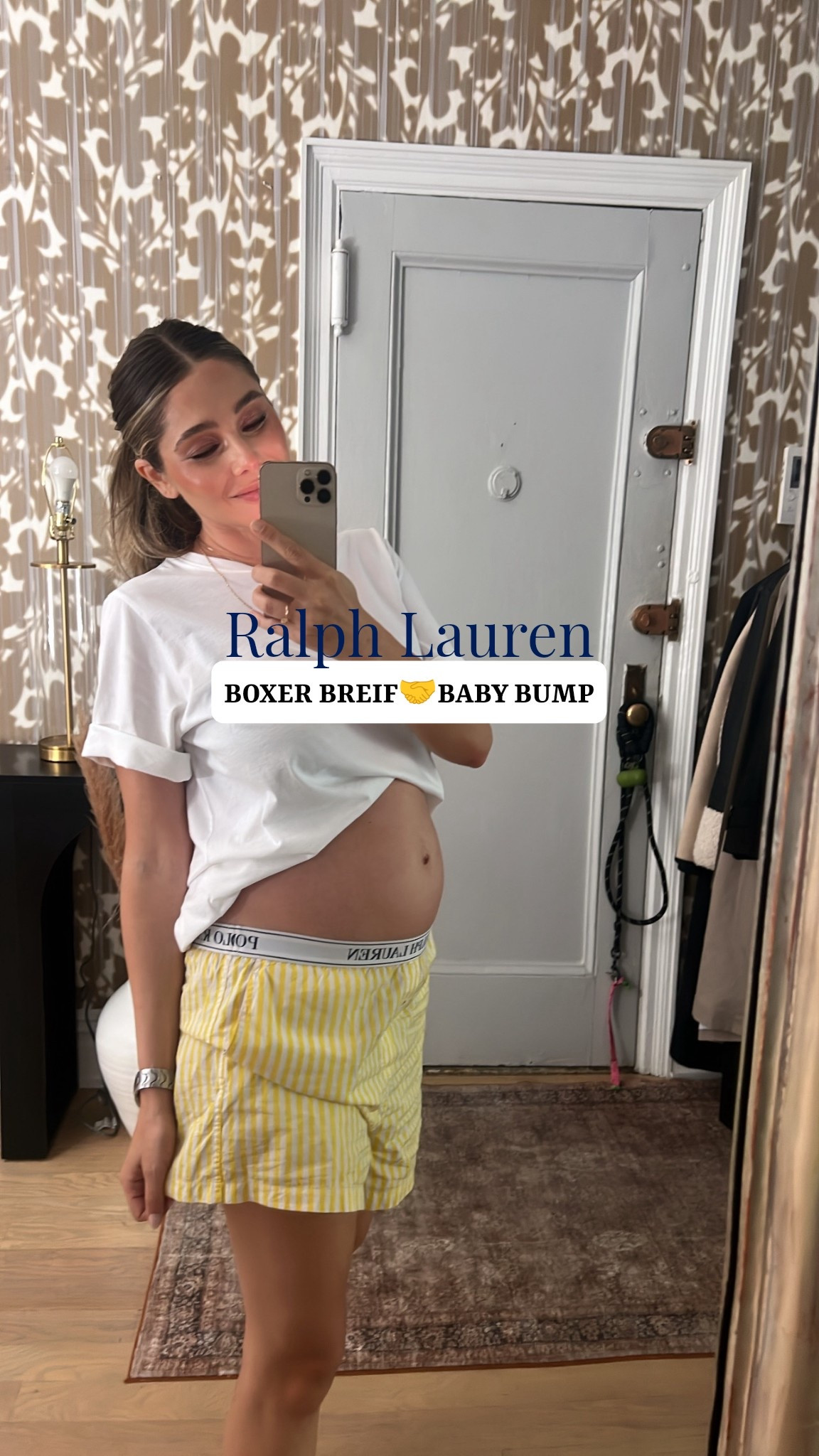 THE BOXER BRIEF WILL BE YOUR BFF. The band on these Polo RL briefs is sooooo soft- it doesn’t indent yet it’s so secure. It’s a marvel. I’m wearing a Medium (pregnant or not) and a large in the T-shirt. Sadly yellow is from last year but this year’s options are ELITE.

#LTKBump #LTKFamily #LTKBaby