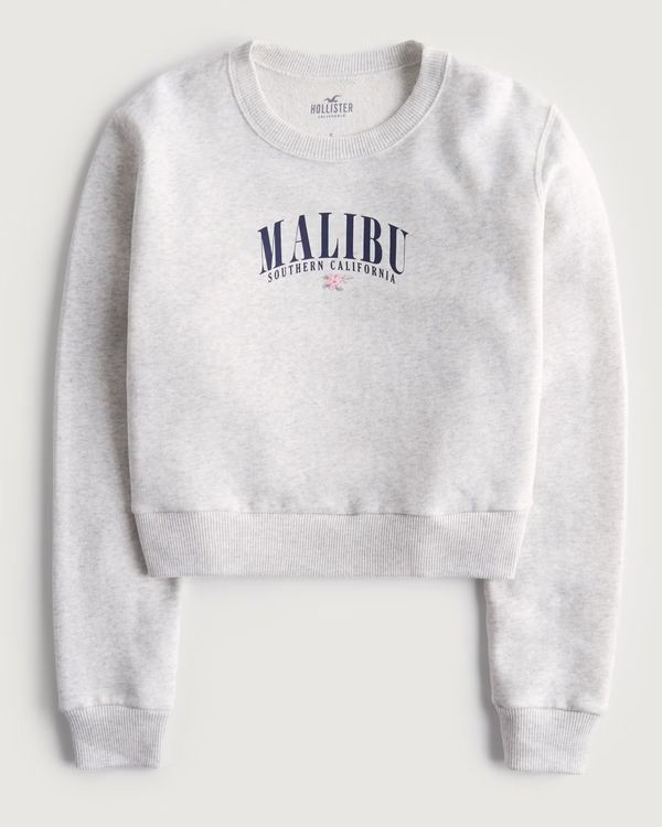 Women's Easy Print Graphic Crew Sweatshirt | Women's Tops | HollisterCo.com | Hollister (US)