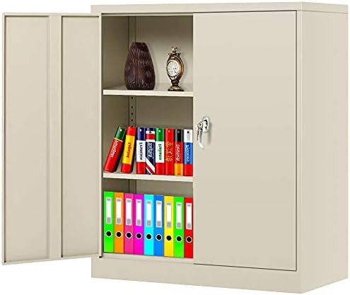 Greenvelly Metal Storage Cabinet, 42” Locking Storage Cabinet, Lockable Cabinet with Doors and ... | Amazon (US)