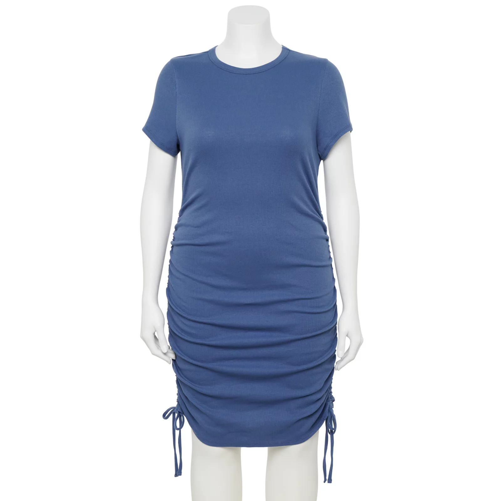 Juniors' Plus Size Live To Be Spoiled Cinched Side Bodycon Dress, Girl's, Size: 2XL, Blue | Kohl's