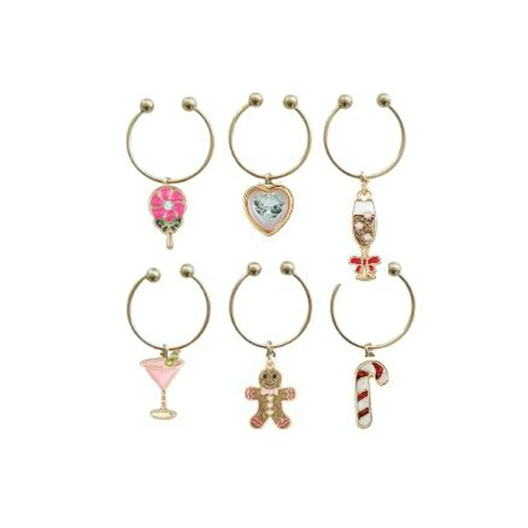 Packed Party Christmas Dreams Wine Charms, 6 Pieces - Walmart.com | Walmart (US)