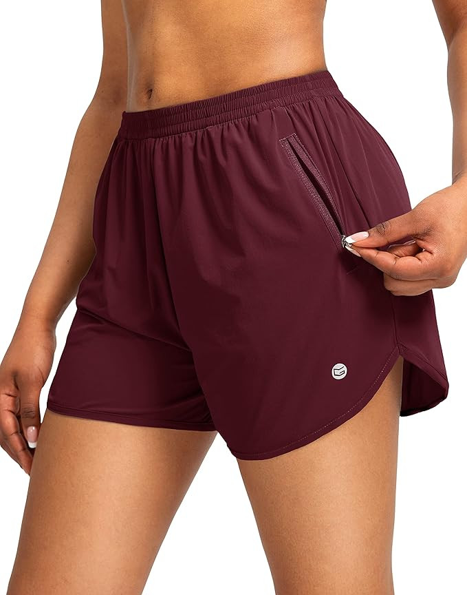 G Gradual Women's Running Shorts with Zipper Pockets Quick Dry Athletic Workout Gym 3" Shorts for... | Amazon (US)