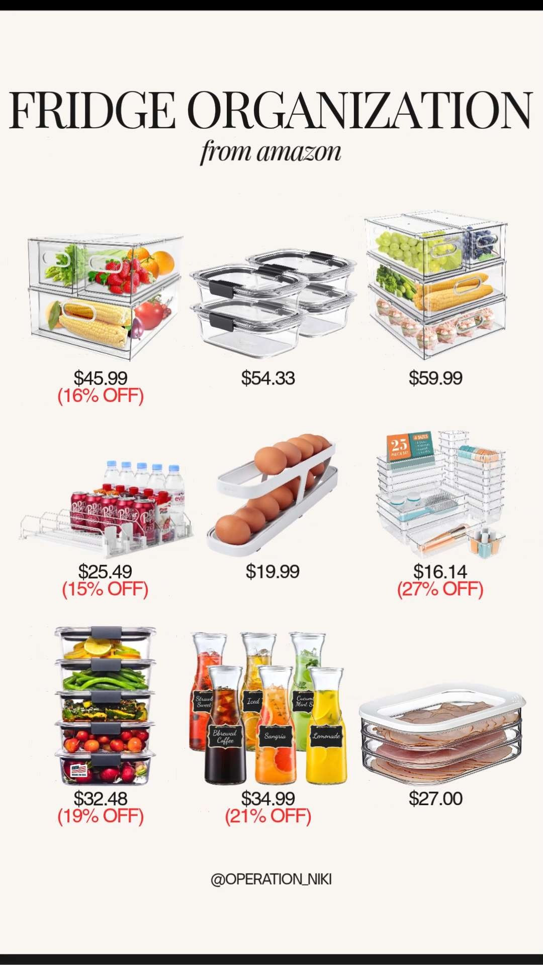 Fridge organization from Amazon that makes everything easier to see and grab 🧊✨ A simple way to keep food fresh, reduce clutter, and stay on top of weekly resets. Small changes that make a big difference in daily routines. Follow for more @OPERATION_NIKI on IG, TikTok, & Facebook #fridgeorganization #homeorganization #amazonfinds #kitchenorganization #organizedhome #homeessentials #pantryorganization #amazonhome #organizationinspo #operationniki 

 

#LTKHome