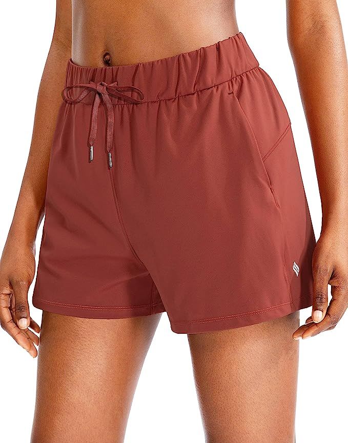 SANTINY Women's Lounge Shorts 2.5'' Comfy Workout Hiking Athletic Running Casual Shorts for Women... | Amazon (US)