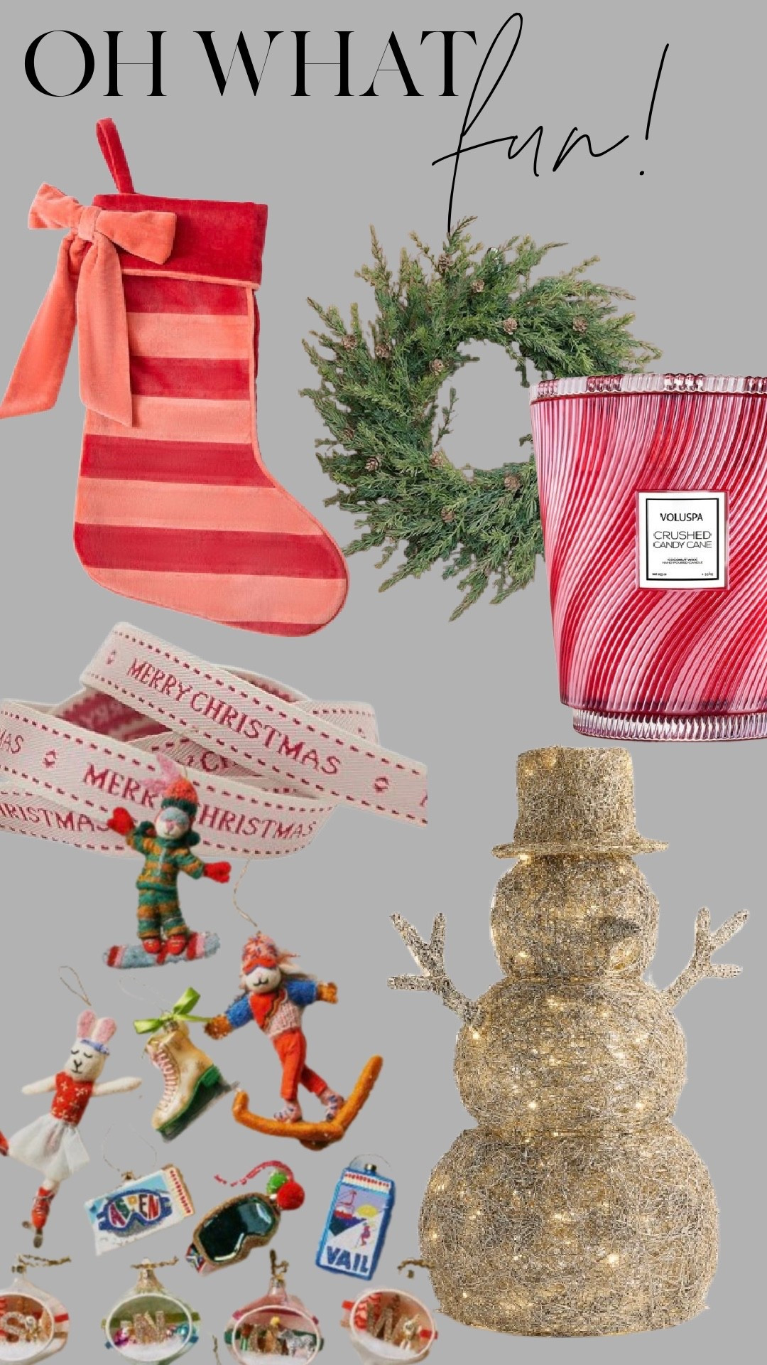Whimsical, colorful, and full of personality 🎁 This fun Christmas edit is all about bright stockings, candy-cane vibes, cheeky ornaments, festive ribbon, and statement decor that doesn’t take itself too seriously. Perfect for adding a little magic and a lot of joy to your holiday home — every piece is linked so you can shop the look easily 🎄

#LTKSaleAlert #LTKHoliday #LTKHome