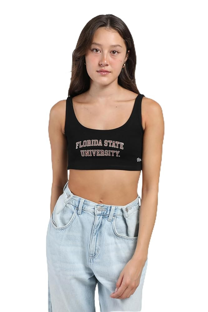 Hype and Vice Florida State Scoop Neck Crop TOP Black, X-Large | Amazon (US)