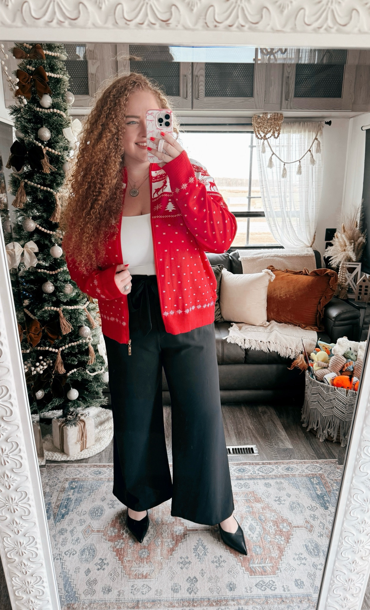 The perfect holiday look for the office🎄office outfit | office style | office look | amazon office outfit | amazon office style | amazon office must haves | work wear | amazon work wear | work wear style | amazon work wear style | jacket | amazon jacket | amazon Christmas jacket | red Christmas jacket | dress pants | work pants | black pants | black dress pants | Amazon dress pants | Amazon work pants | heels | amazon heels | amazon finds | amazon fashion | amazon outfit | amazon look | winter office look | winter office wear | winter looks for the office 

#LTKStyleTip #LTKHoliday #LTKMidsize