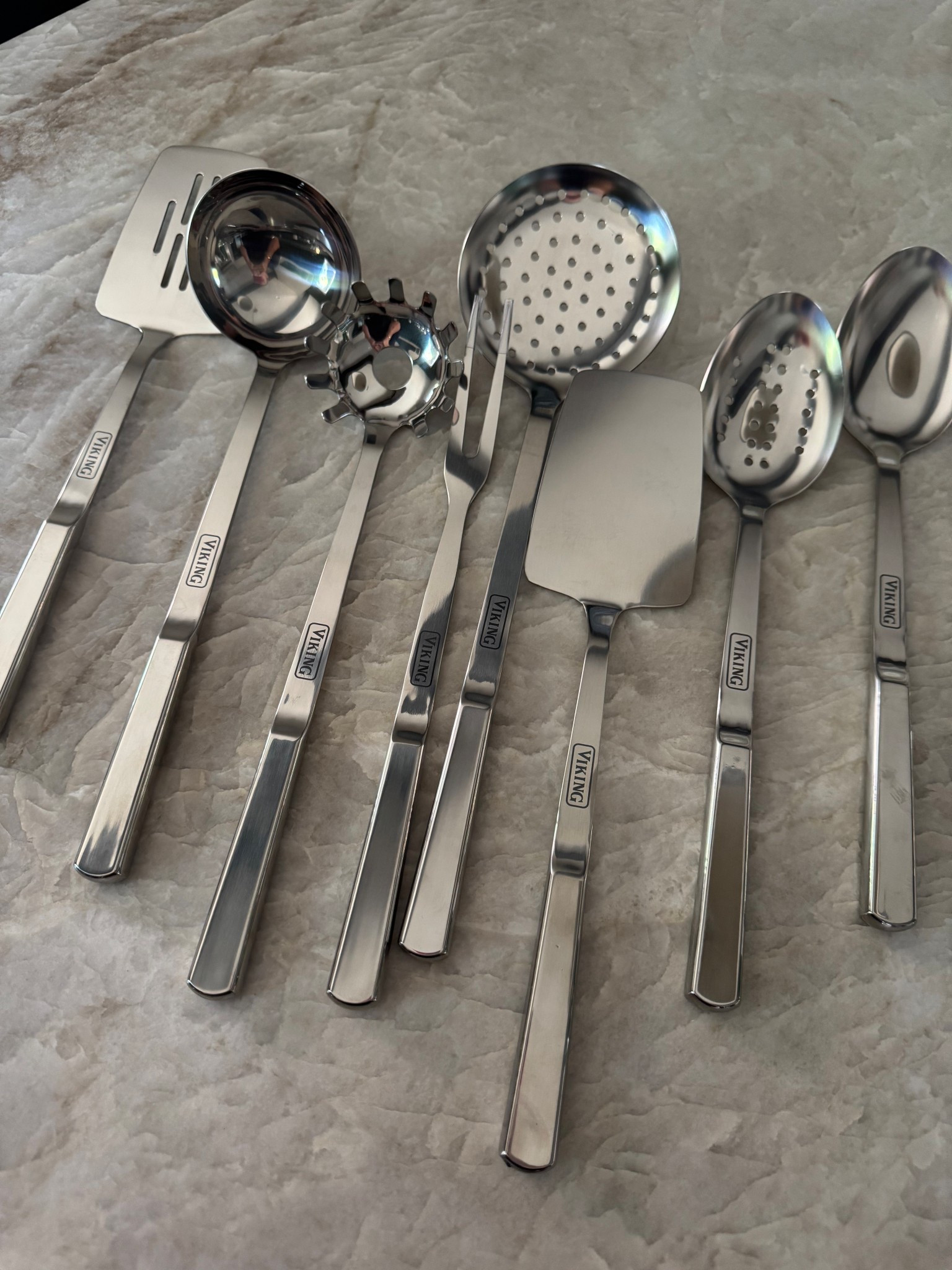 Desperately needed to update my kitchen utensils! I went with this 8 piece stainless steel set by Viking.

#LTKHome
